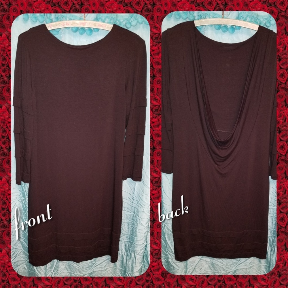 Maristella Citelli mini dress drop back 3/4 sleeve